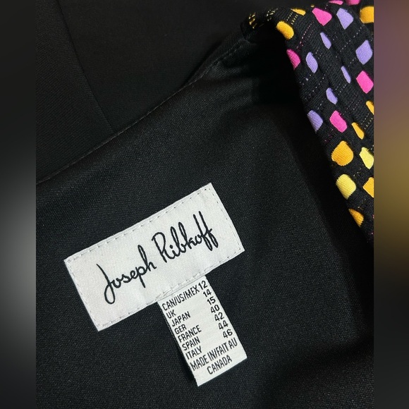 Joseph Ribkoff Mod Style Vibrant Color Square Sheath Dress Size 12 - Picture 10 of 14